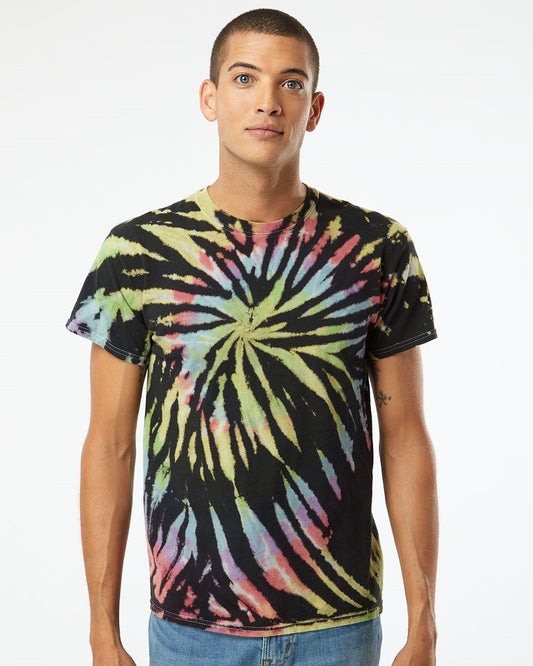 Dyenomite Multi-Color Spiral Tie-Dyed T-Shirt