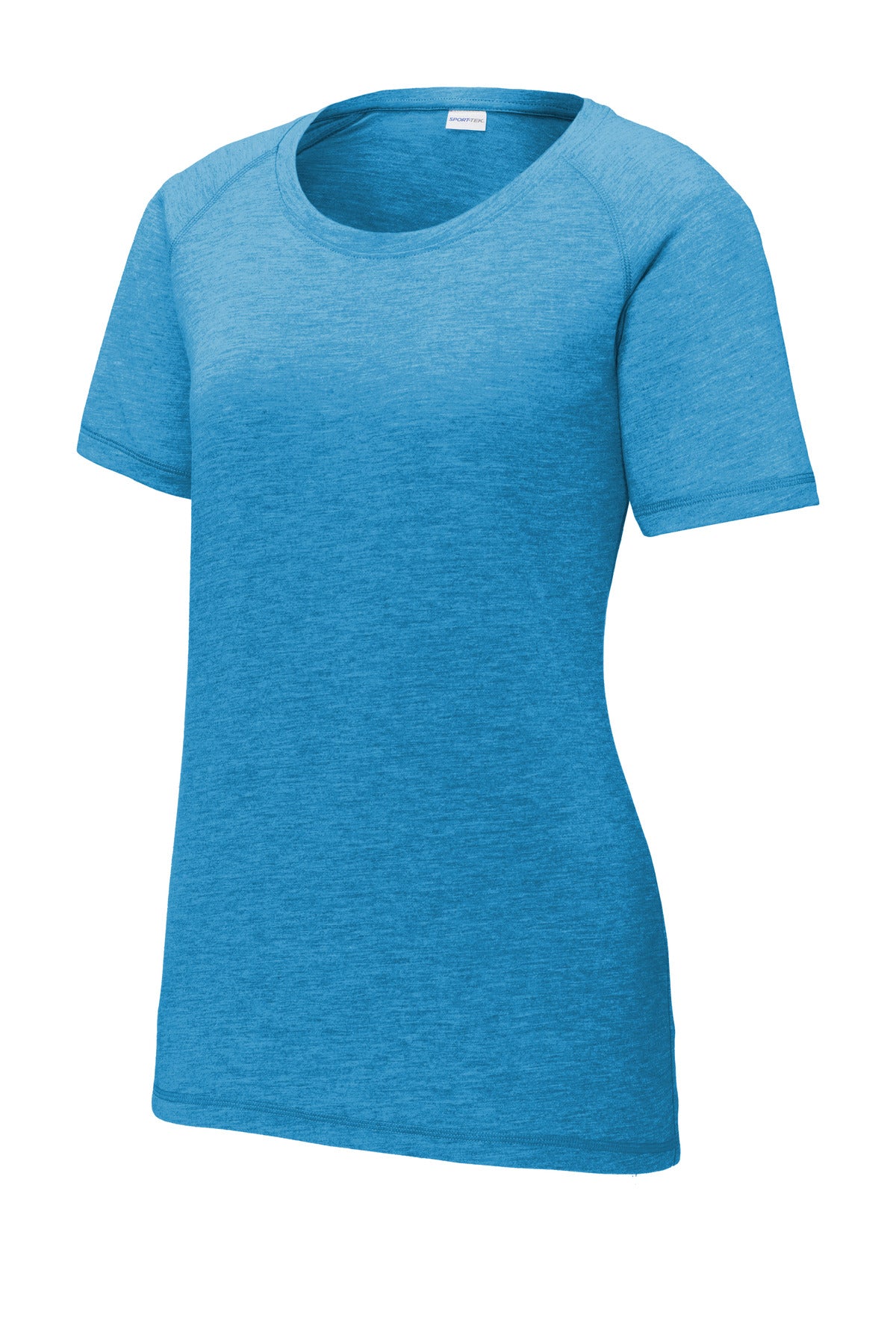 Sport-Tek Ladies PosiCharge Tri-Blend Wicking Scoop Neck Raglan Tee