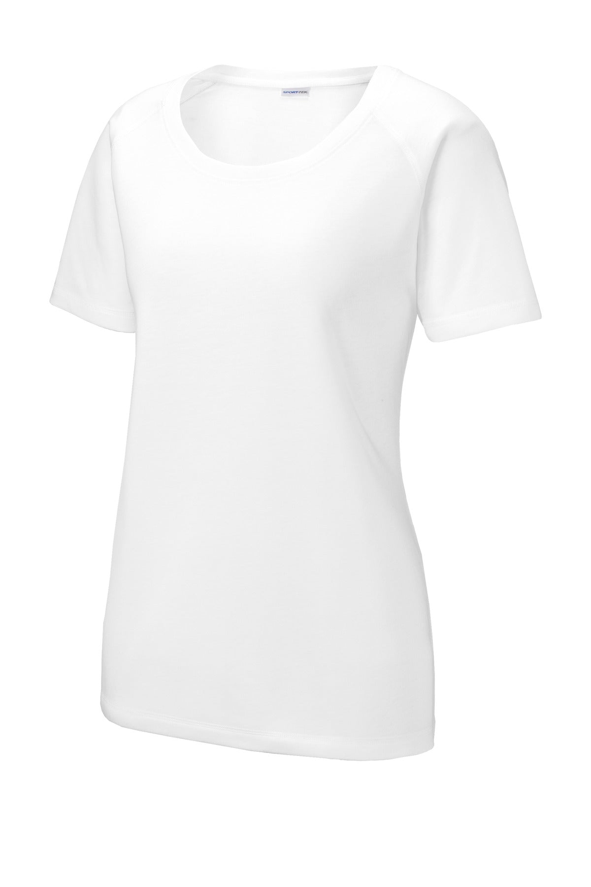 Sport-Tek Ladies PosiCharge Tri-Blend Wicking Scoop Neck Raglan Tee